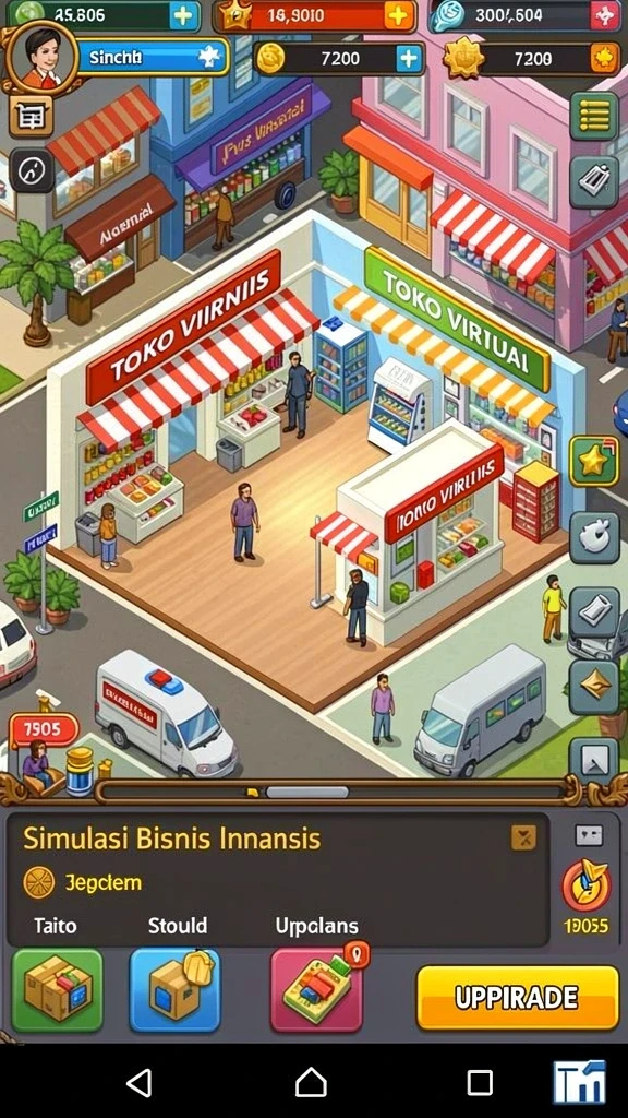 sky77 - Tampilan utama game dengan karakter pilihan pemain.